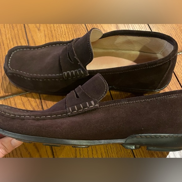 Good used condition, Coach dark brown suede loafers, size 10